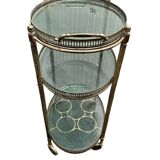 Metal and glass serving trolley