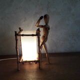 bamboo table lamp 60s