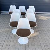 8x original Knoll Tulip dining chairs Eero Saarinen
