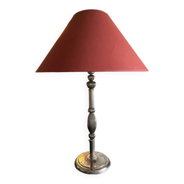 Striated metal lamp