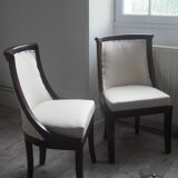 2 Trimmed armchairs
