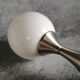 Brushed stainless steel and glass lamp from the 70s
