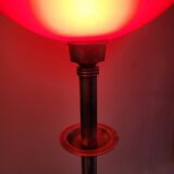 Floor lamp with tray and opaline glass globe