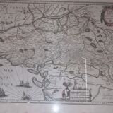 Authentic old map of the seventeenth century of Poitou by judocus Hondius 1630 double-sided
