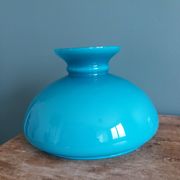 Turquoise opaline glass globe lampshade