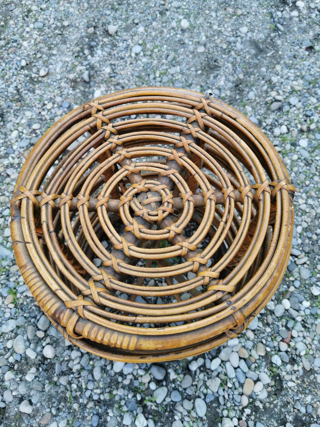 Pouf Rotin Tito Agnoli