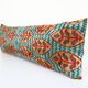Ikat extra long velvet pillow cover - silk ethnic velvet bench pillow cover - ethnic decorative