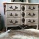 Curved chest of drawers 6 drawers of style xviiith patinated mole