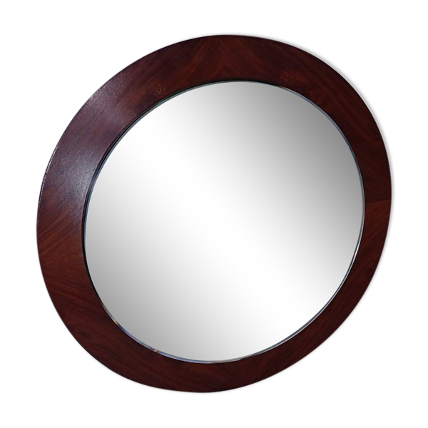 Miroir scandinave vintage en palissandre, années 1970