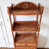 Vintage rattan shelf