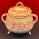 Quimper pot couvert tripode Manufacture HB Quimper H 16 cm