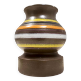 Postmodern Brown Enameled Earthenware Vase by Bitossi