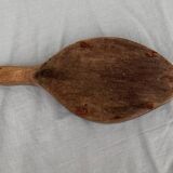 Butter mold and wooden spoon