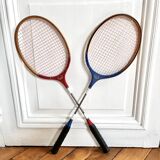 Vintage wooden badminton rackets