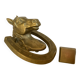 Brass horse door knocker