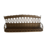 Mini Wicker shelf and wood