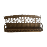 Mini Wicker shelf and wood