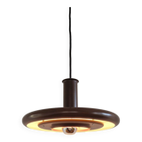 Dark brown Optima pendant lamp by Hans Due for Fog & Mørup, Denmark 1970s
