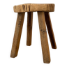 Brutalist wooden tripod stool