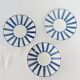 Set of 3 Churchill English cups with blue stripes