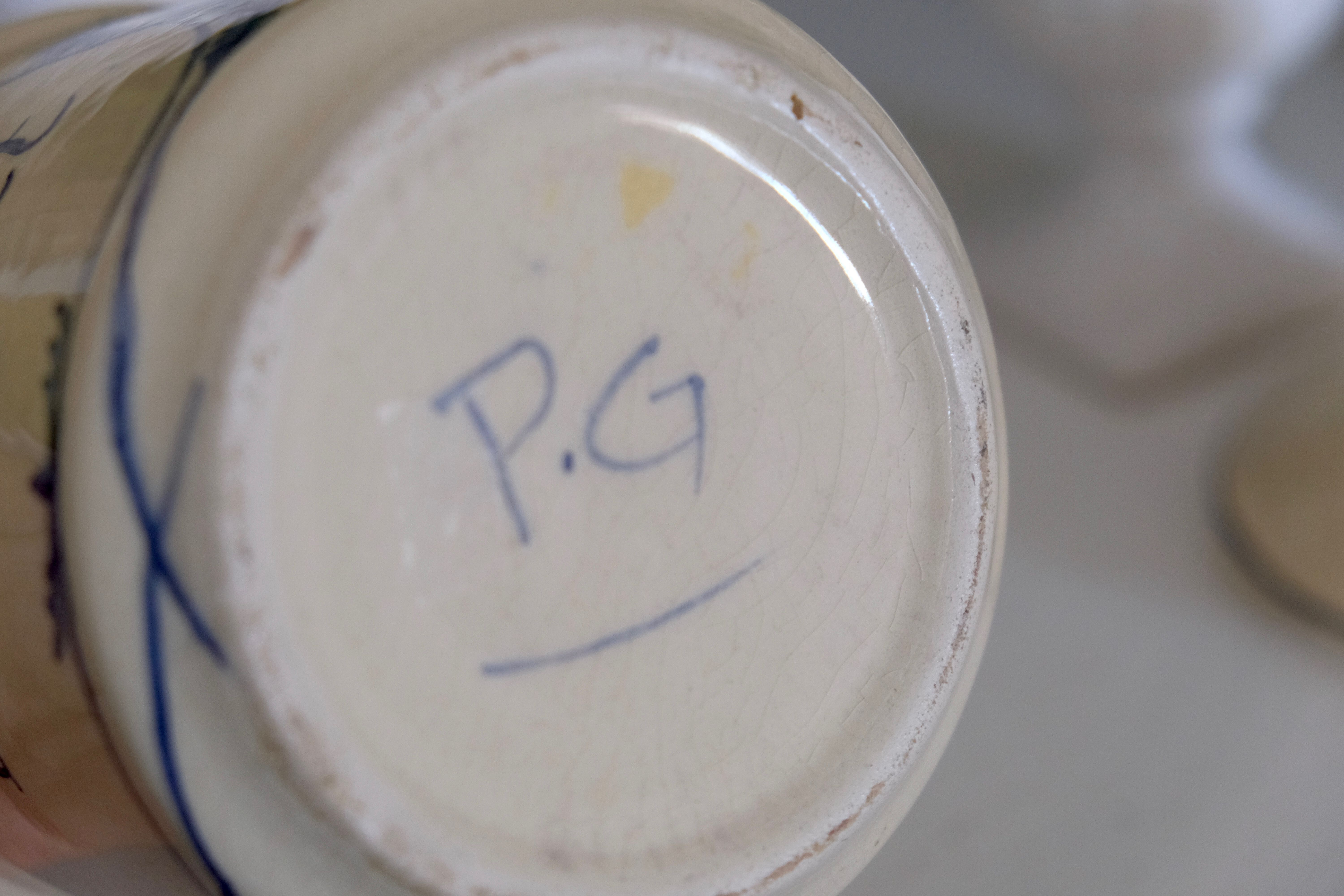 Personalized medicinal herb pot in hand-painted ceramic