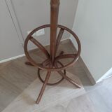 Wooden parrot coat rack - old style curved wood - 12 bells