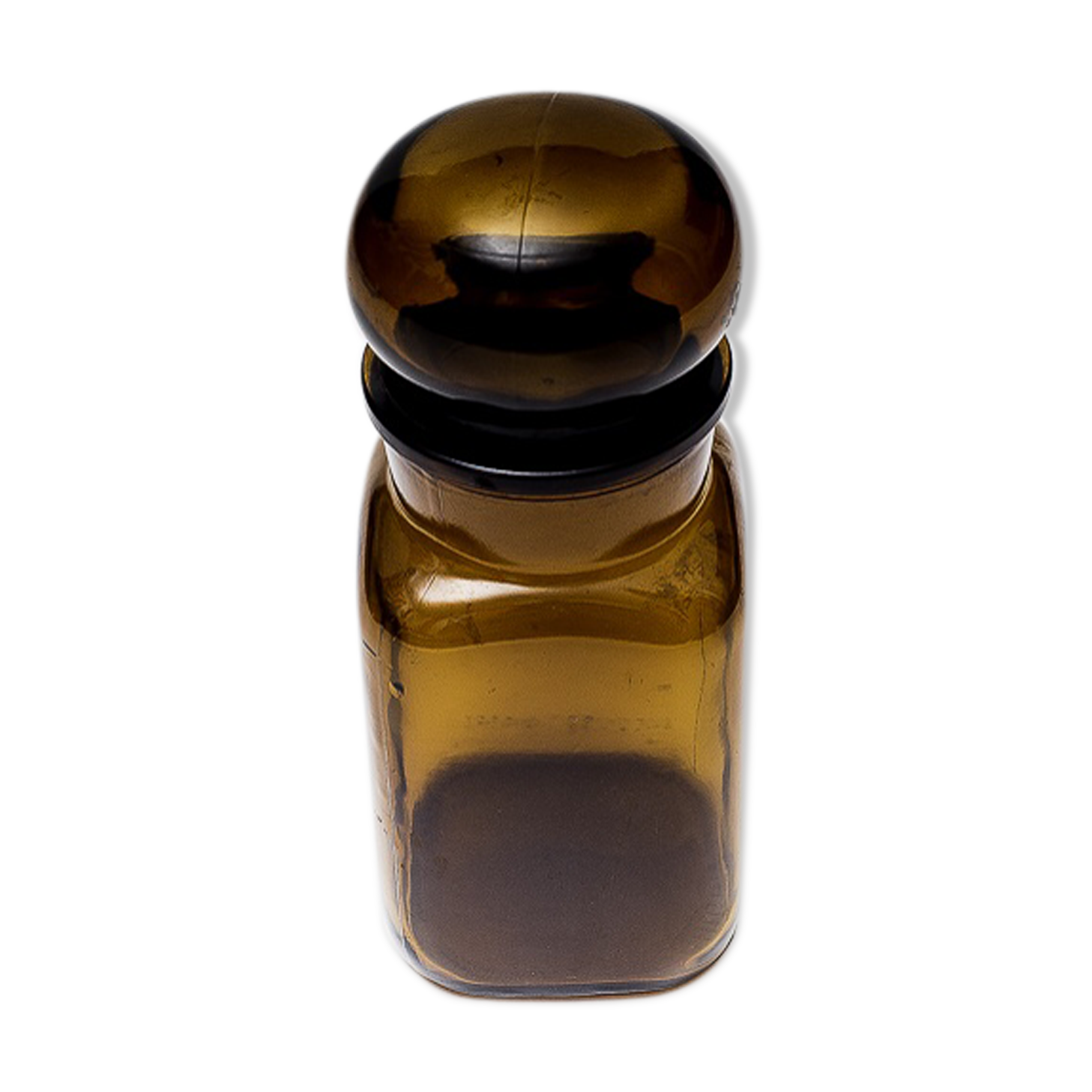 Flacon en verre vintage couleur marron