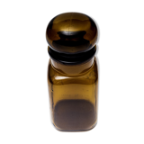 Flacon en verre vintage couleur marron