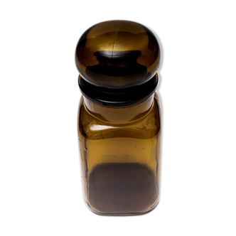 Flacon en verre vintage couleur marron