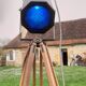 Industrial lamp spot photo on tripod geometre chéne de l'armée