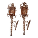 Pair of wrought iron torches