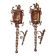 Pair of wrought iron torches