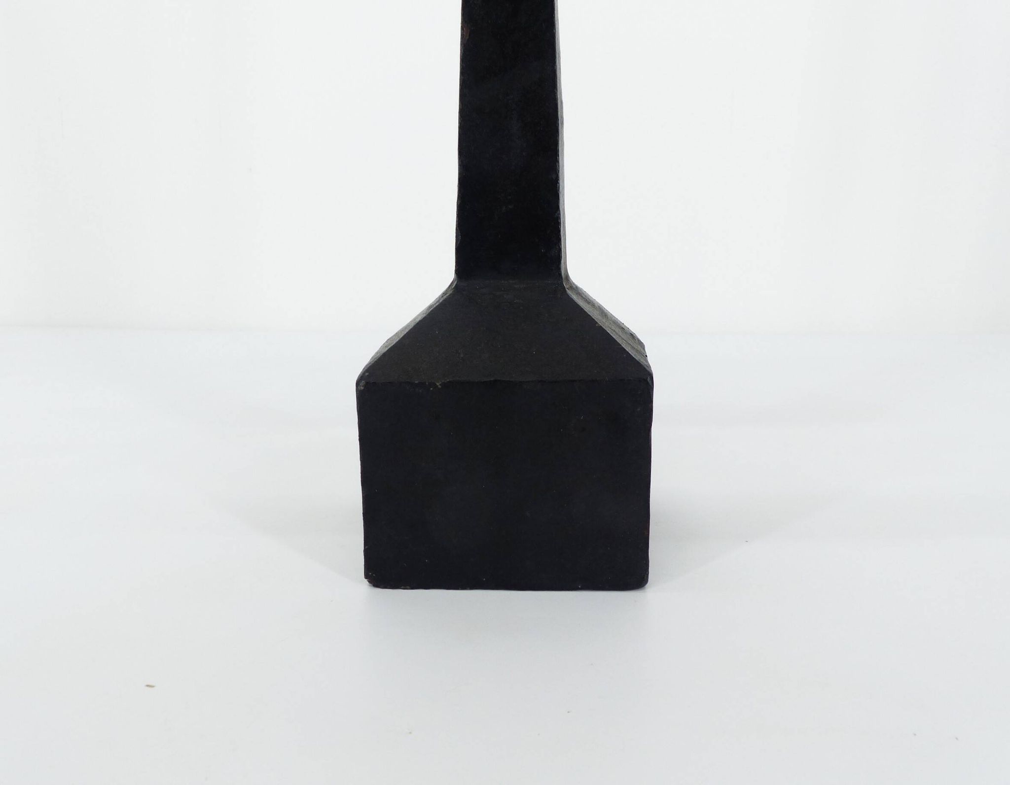 Brutalist candelabra in black forged steel 1950