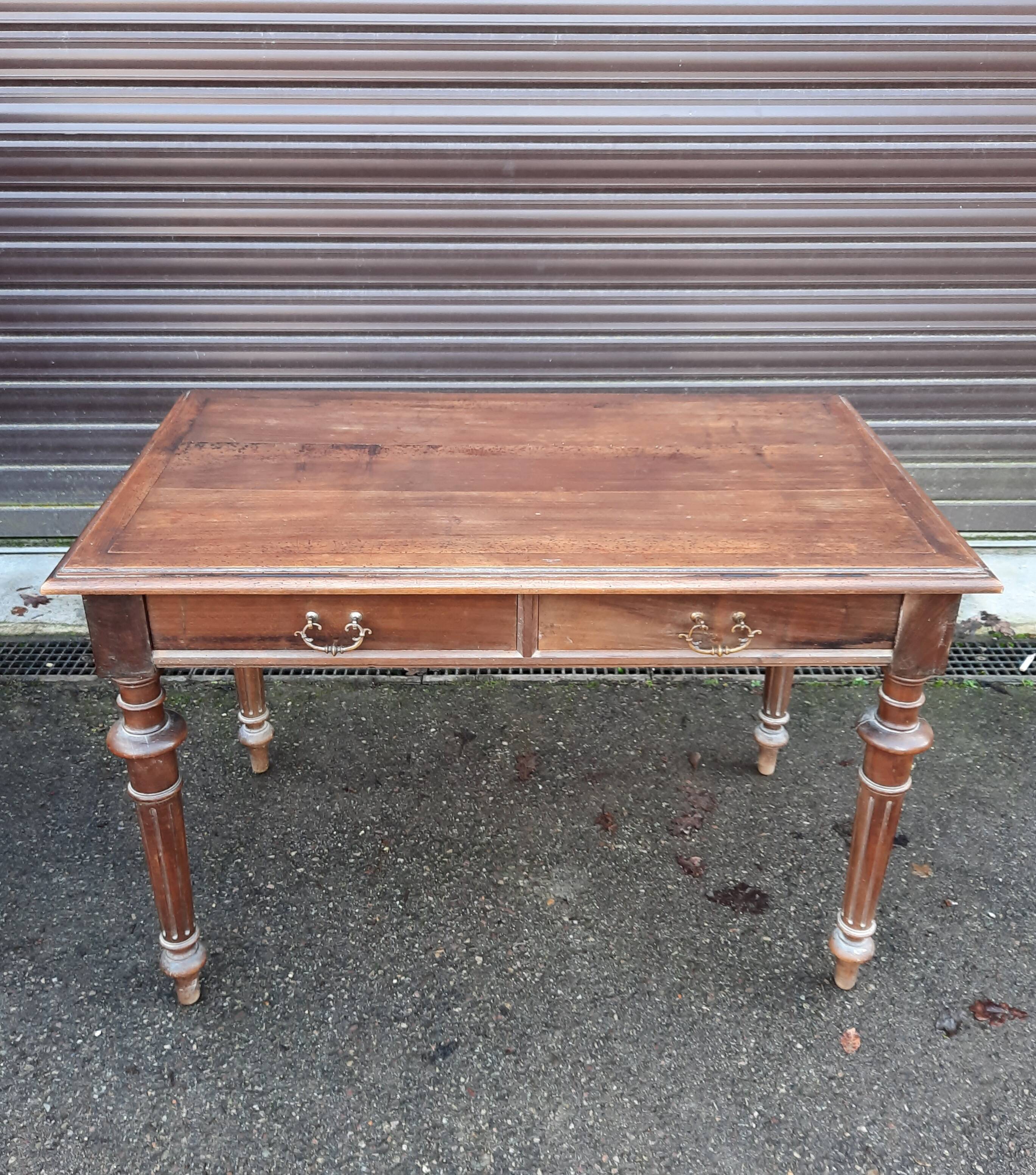 Solid walnut flat desk