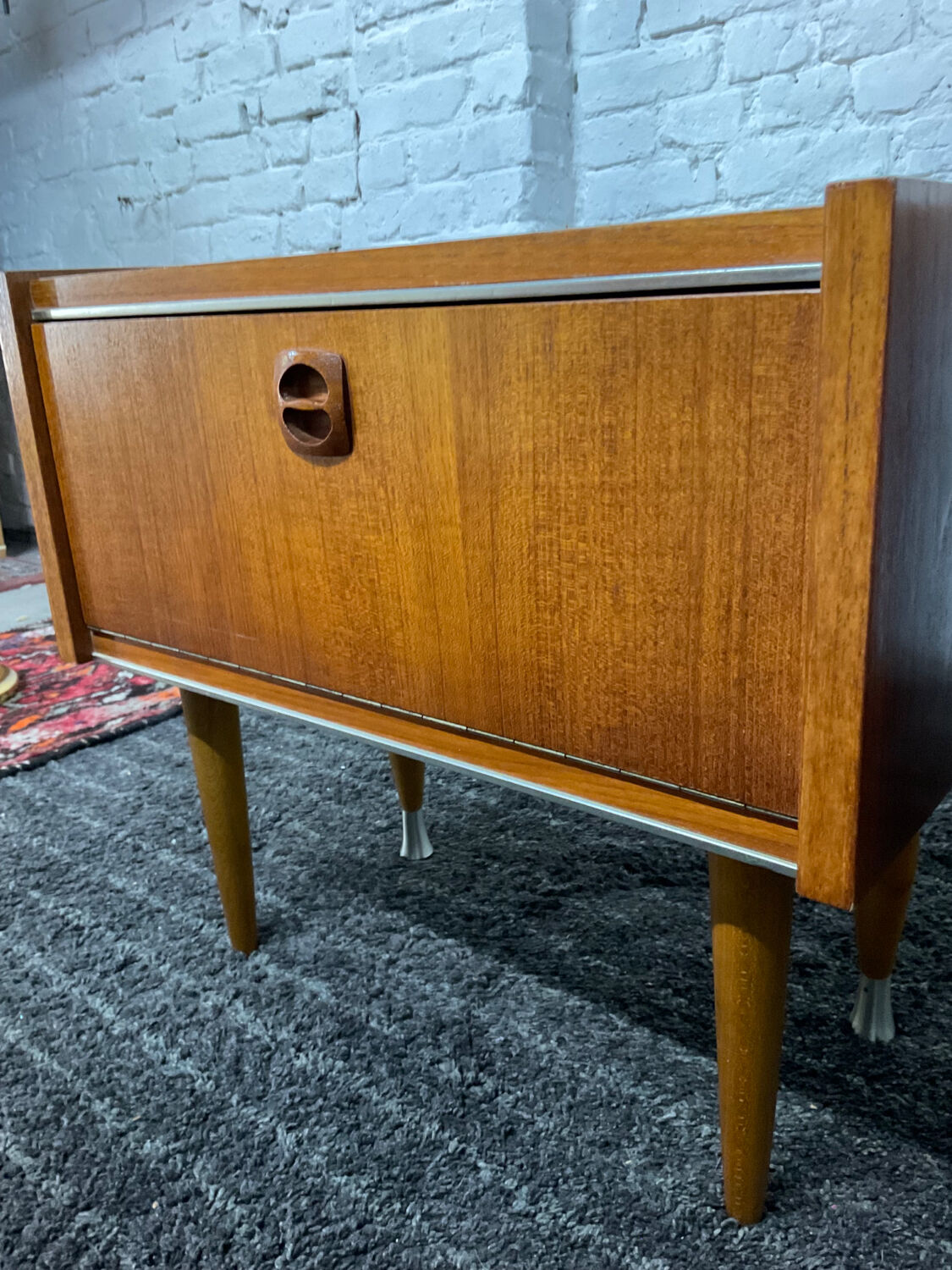 Pair of Scandinavian teak bedside tables
