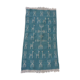Kilim blue and white handmade carpet, 110x60cm