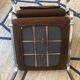 Vintage armchair in chrome and brown fabric year 1970