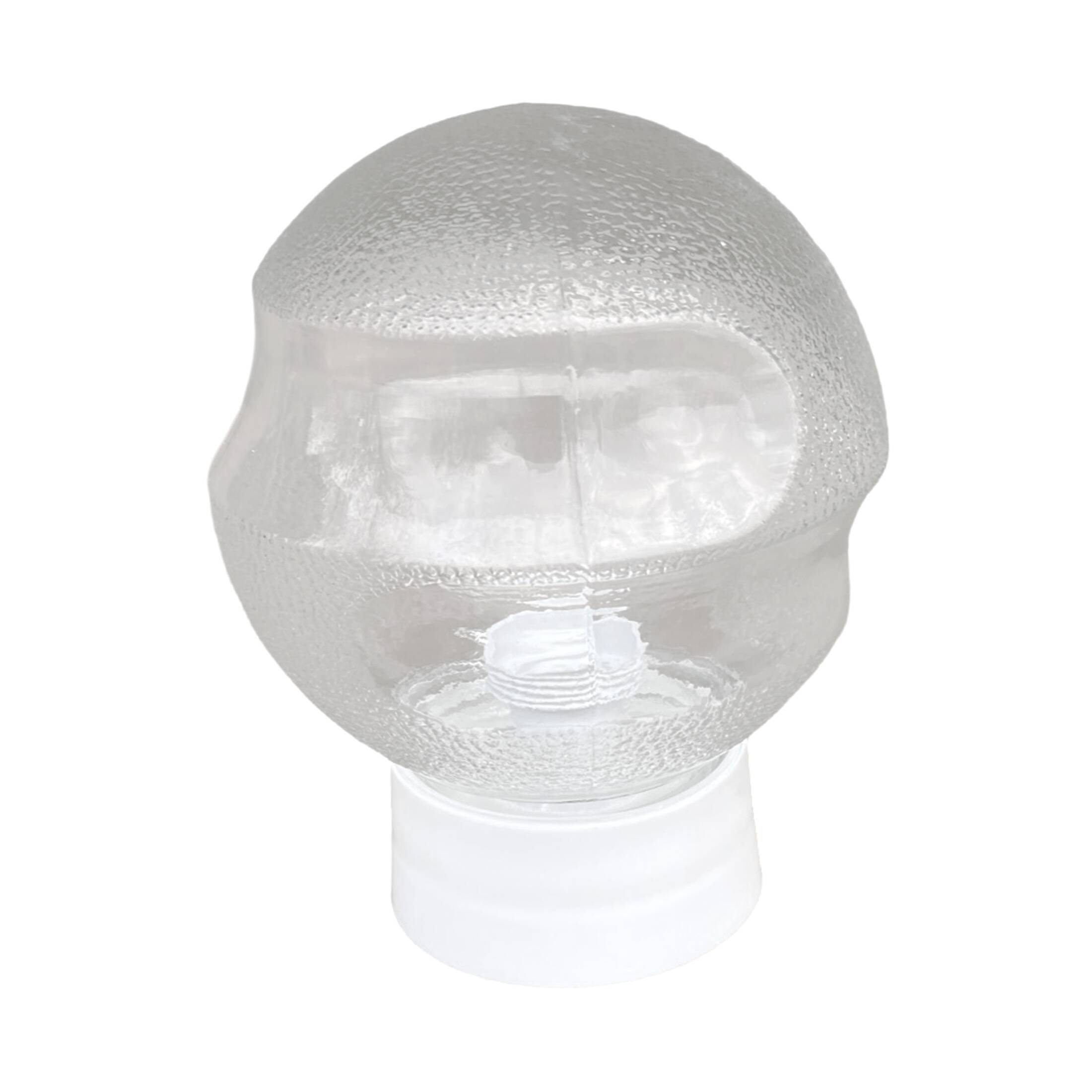 Glass industrial wall lamp, DZPE, Poland, 1970s.