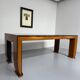 Antique wood and glass table, Art Deco Italian design, Borsani, 1940