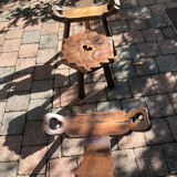 Brutalist chairs and stool