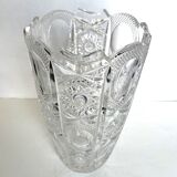 Carved crystal vase