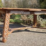 Vintage carved solid wood table