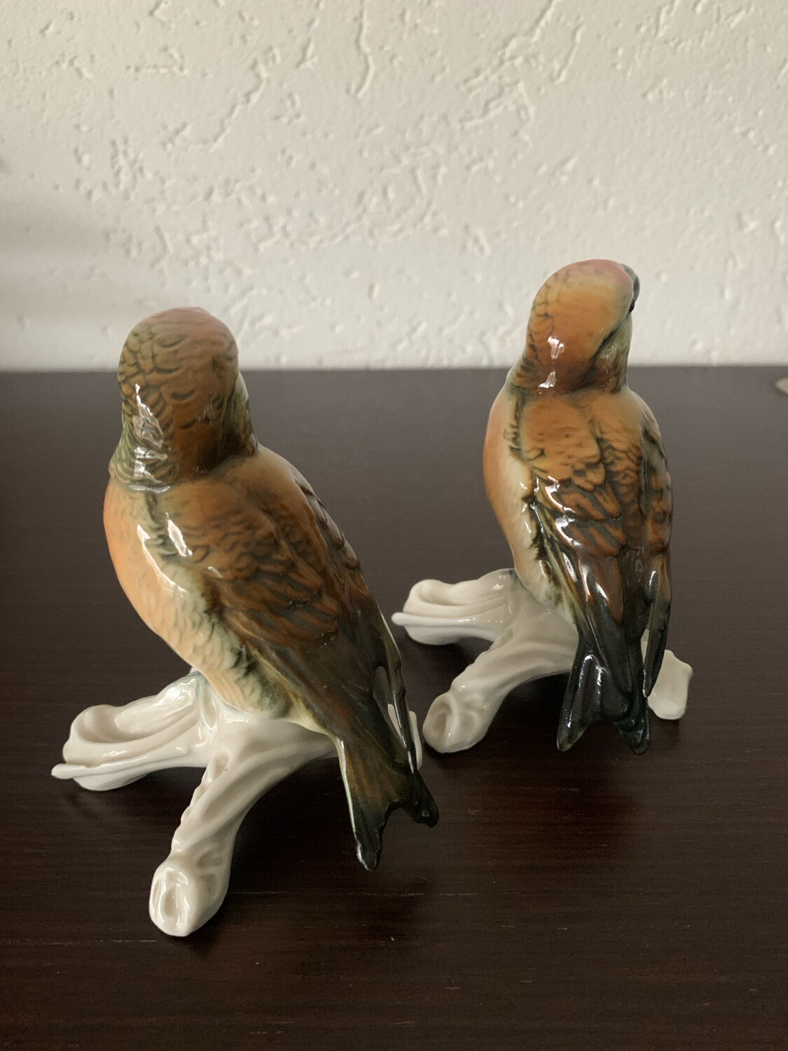 Couple d'oiseaux en porcelaine Karl Ens