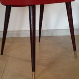 Red chair, spindle legs