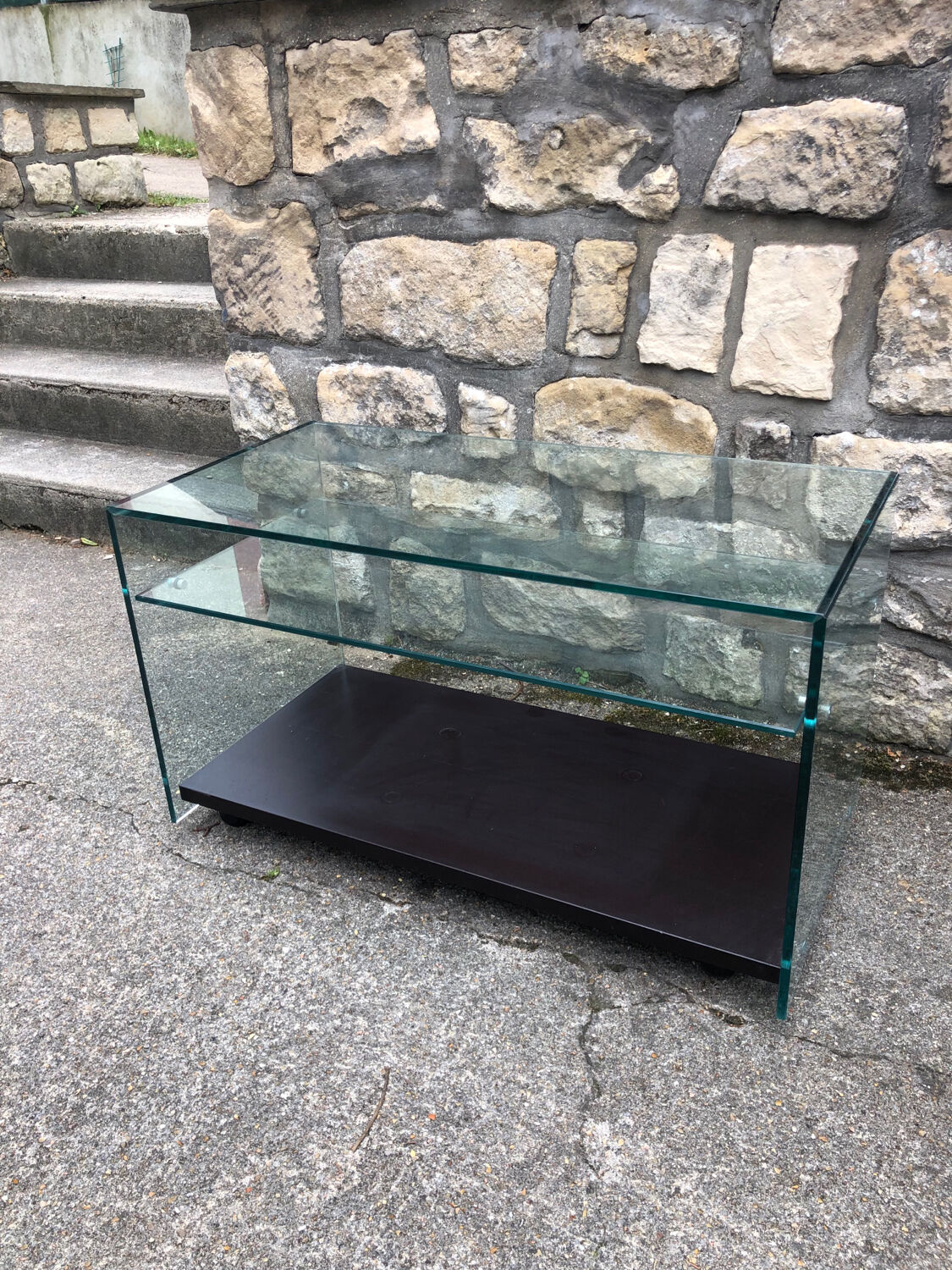 Glass coffee table
