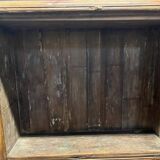 vintage shallow wooden wall cabinet