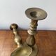 2 large brass candle holders