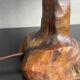 Wooden lamp by Olivier 70s