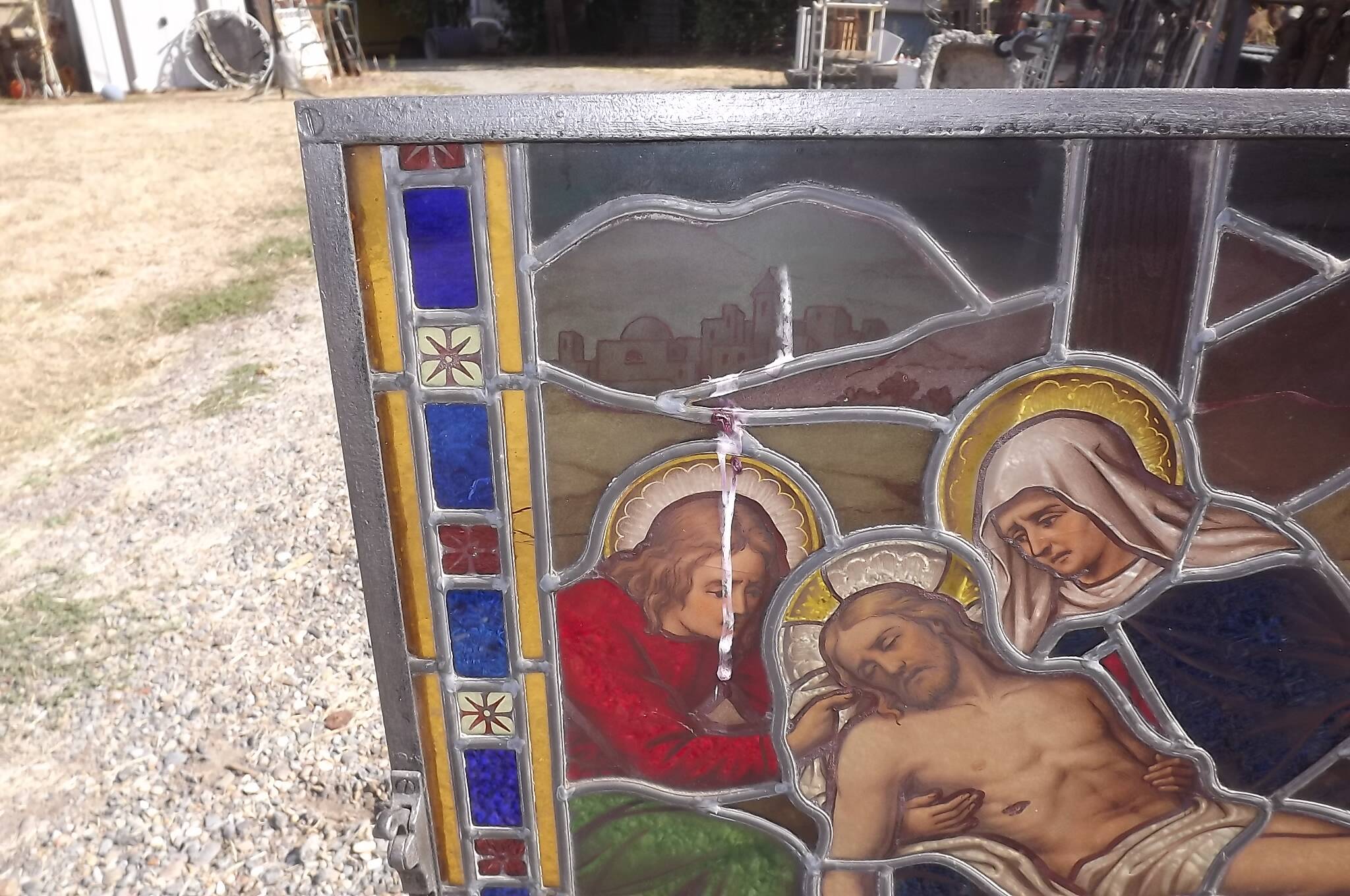 19th century stained glass window “Jesus”