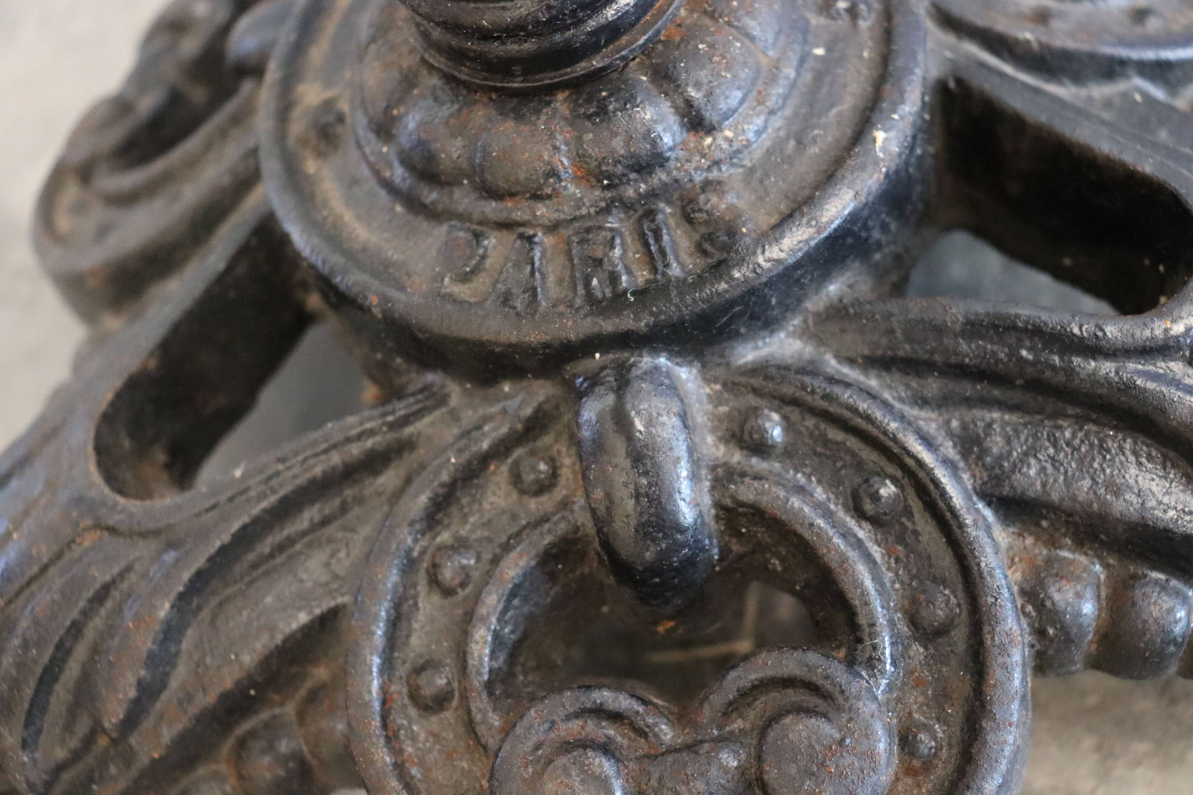 White marble bistro table